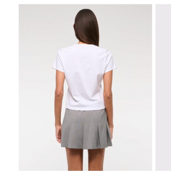 Abercrombie & Fitch Mid Rise Pleated Mini Skort Grey - women's M NWT - Picture 5 of 11